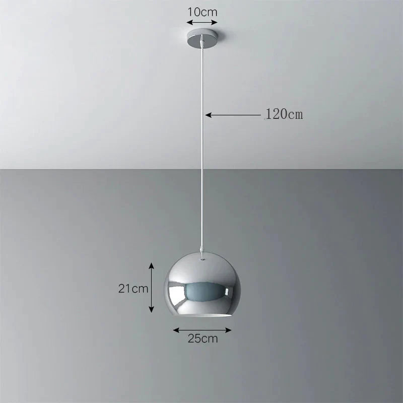 Nordic Creative Chandelier Light Luxury Restaurant Simple Single Head Three Silver Bar Lamp /