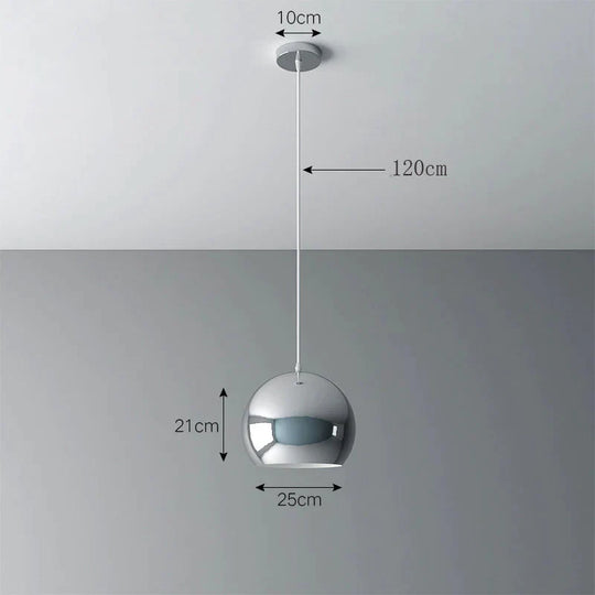 Nordic Creative Chandelier Light Luxury Restaurant Simple Single Head Three Silver Bar Lamp /