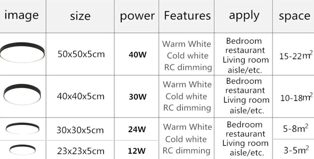 Led Ceiling Light Modern Lamp Living Room Lighting Fixture Surface Mount Remote Control