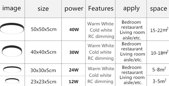 Led Ceiling Light Modern Lamp Living Room Lighting Fixture Surface Mount Remote Control