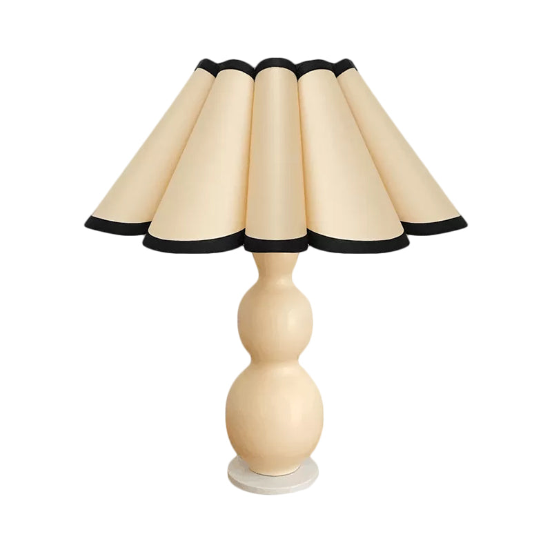 Alhena - Nordic Flared Night Lamp: Porcelain Gourd Bedside Table Lighting
