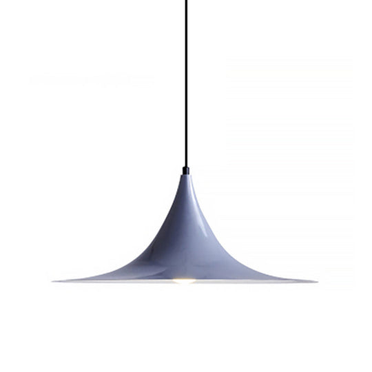 Sofia - 16/19W Trumpet Pendant Lighting Simplicity Metal 1 Light Black/Grey/White Hanging