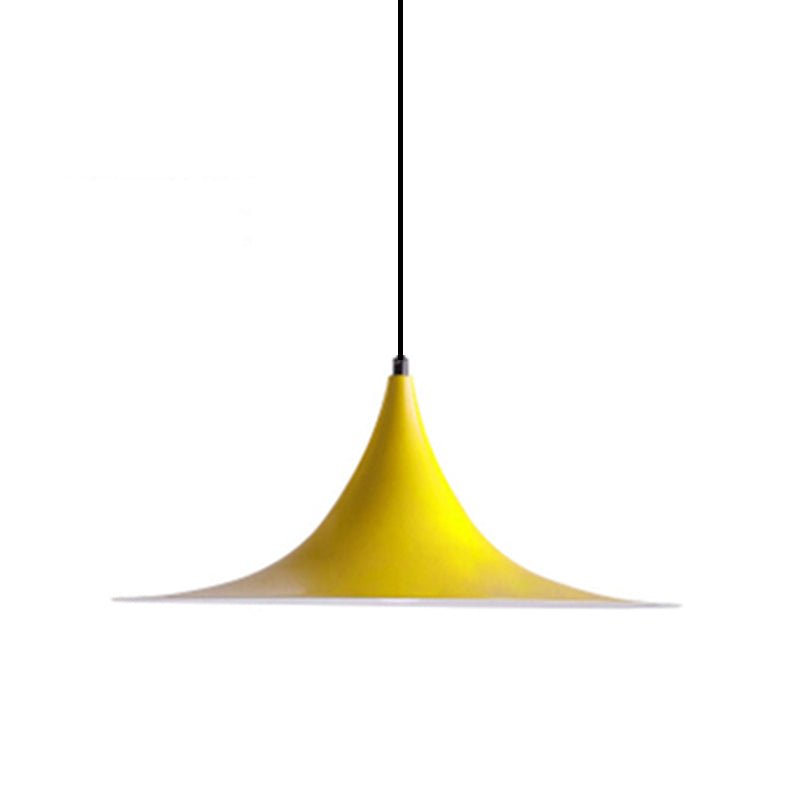Sofia - 16/19W Trumpet Pendant Lighting Simplicity Metal 1 Light Black/Grey/White Hanging