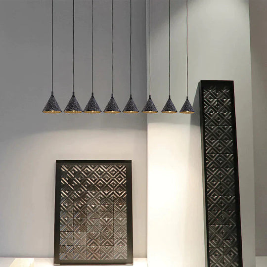 Terrazzo Bar Chandelier Cement Minimalist Restaurant Bedroom Bedside Speaker Single Small Pendant
