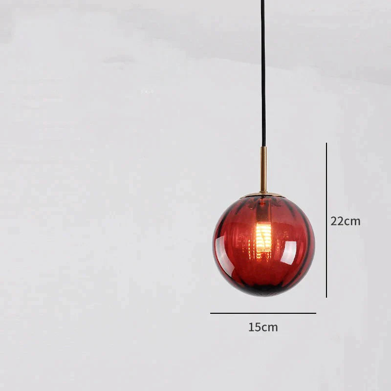 Colorful Glass Ball Bedroom Bedside Small Chandelier Creative Restaurant Bar Window Personality
