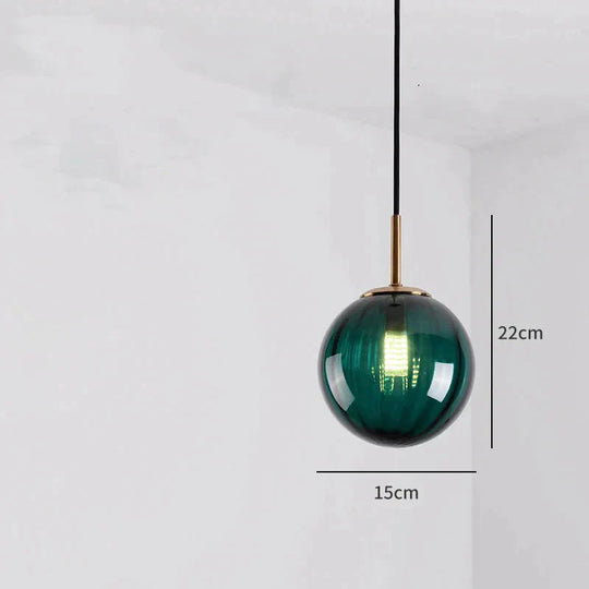 Colorful Glass Ball Bedroom Bedside Small Chandelier Creative Restaurant Bar Window Personality