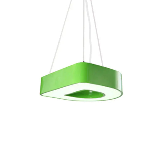 18’/23.5’ Wide Alphabet Flush Mount Lighting Kids Metal Red/Blue/Green Led Ceiling Light