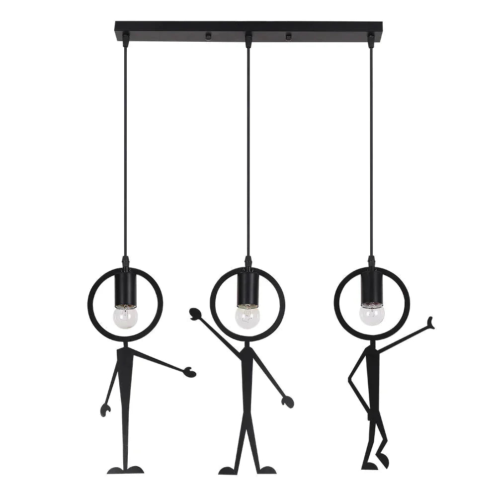 Creative Villain Chandelier Retro Wrought Iron Nordic Bedroom Living Room Dining Lamp Hotel New