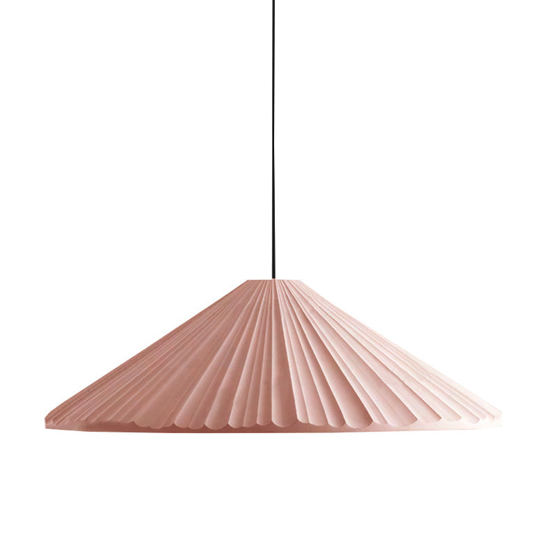 Furud - Nordic Style Fold Cone Pendant Light 1 Head Resin Hanging For