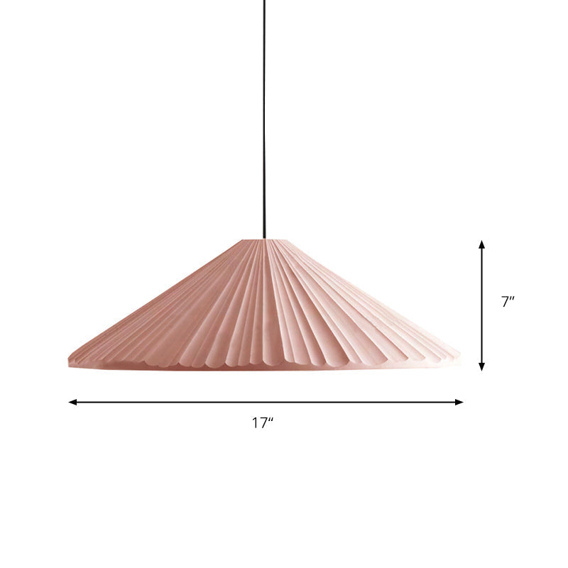 Furud - Nordic Style Fold Cone Pendant Light 1 Head Resin Hanging For