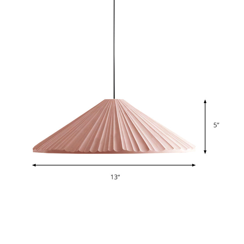 Furud - Nordic Style Fold Cone Pendant Light 1 Head Resin Hanging For