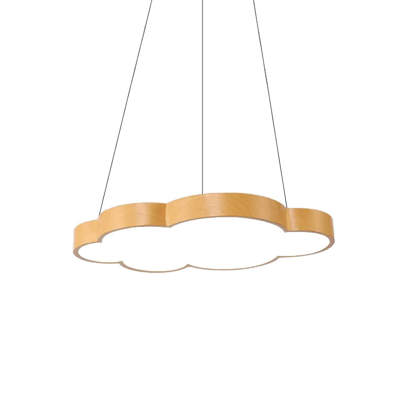 Alterf - Slim Kids Cloud Pendant Light Acrylic Hanging In Beige For Game Room