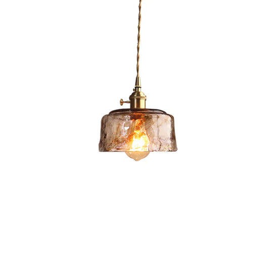 Retro Brass Chandelier Restaurant Glass Lamp Artistic Creativity Personalized Industrial Wind