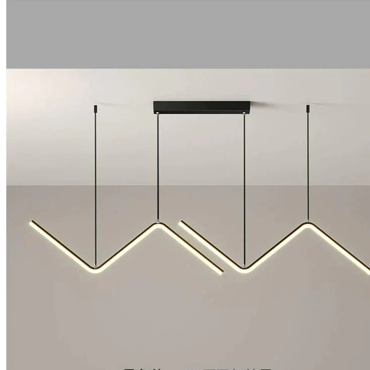 Nordic Minimalist Line Lamp Restaurant Chandelier Modern Simple Designer Net Red Lighting Bar Table