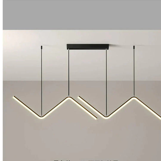 Nordic Minimalist Line Lamp Restaurant Chandelier Modern Simple Designer Net Red Lighting Bar Table