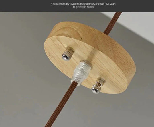 Simple Solid Wood Nordic Pendant