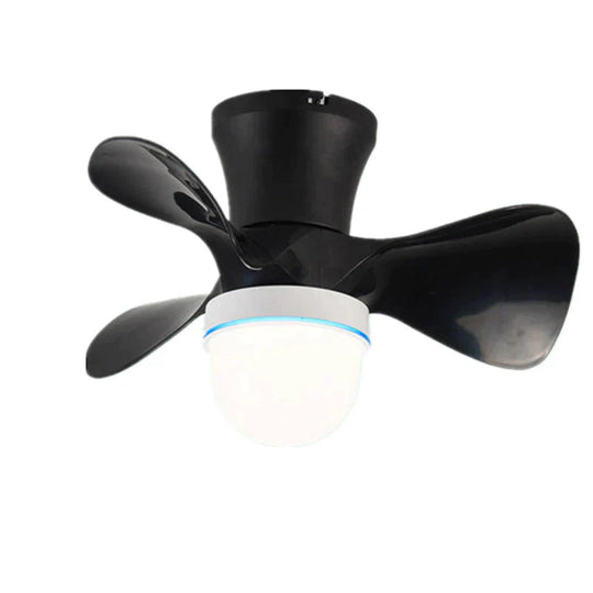 Simple Atmospheric Makaron Led Ceiling Invisible Fan Lamp Black / B Stepless Dimming