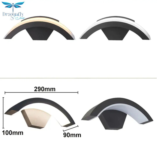 18W Led Outdoor Waterproof Walkway Front Door Garden Porch Wall Light Modern Indoor Corridor