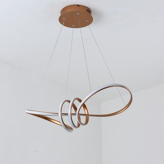 Minimalist Led Pendant Lamp Hanging Chandelier With Acrylic Shade Warm/White Light Lighting