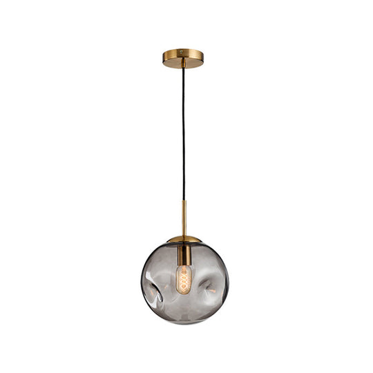 Alessandra - Modern Cognac/Smoke Grey Glass Pendant Light For Living Room