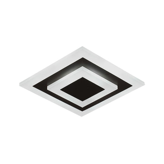 Modern Square Acrylic Led Flush Mount Ceiling Light - Stylish Lamp For Corridors And Kitchens