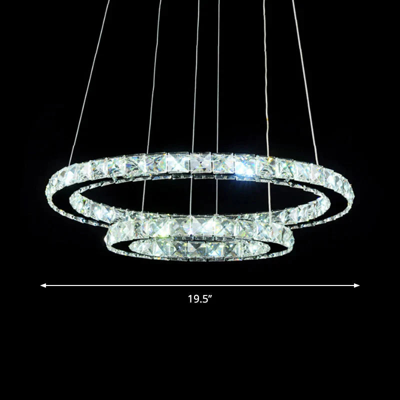 Multi Tier Crystal Encrusted Luxury Chandelier Led Pendant Lighting