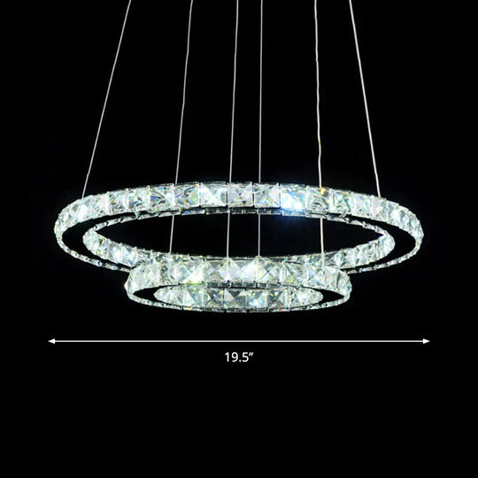 Multi Tier Crystal Encrusted Luxury Chandelier Led Pendant Lighting