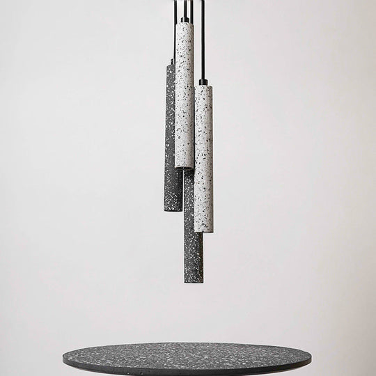 Myriam - Terrazzo Flute Pendulum Light Nordic 10/19.5 Tall Led Bistro Hanging Pendant In