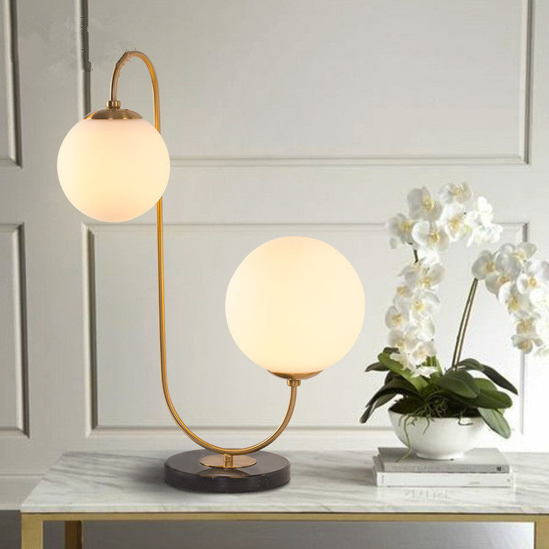 Sulafat - Gold S/C Shaped/Bend Bedside Table Light Metal 1/2 - Head Designer Night Lamp In With