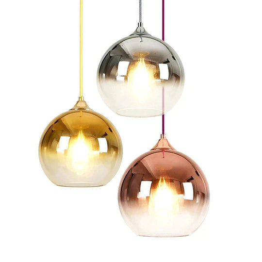 Modern Creative Personality Ball Glass E27 Led Pendant Lamp For Dining Room Living Bedroom Study