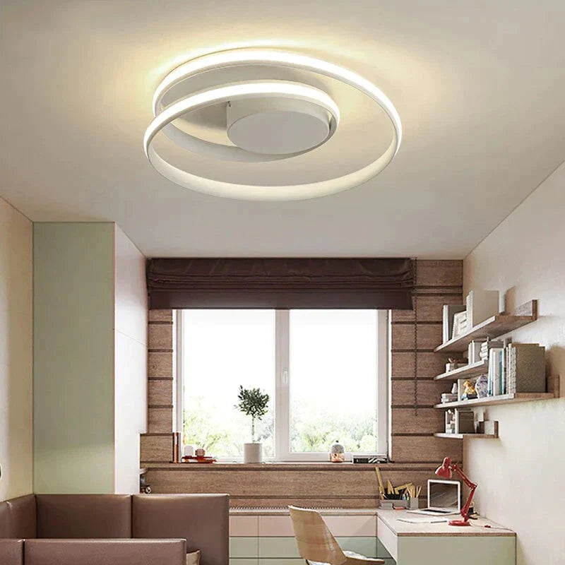 New Modern Ceiling Light For Living Room Bedroom Dining White&amp;Black Aluminum Alloy Lamp Fixtures
