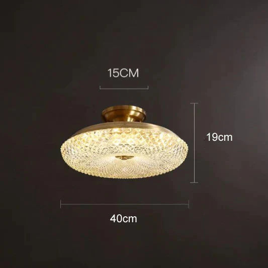 Amelia’s Light Luxury Post Modern Led Copper Ceiling Lamp
