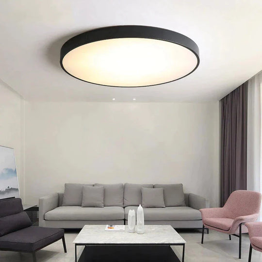 Metal Modern Led Ceiling Light Black&amp;White Simple Chandelier Lamp For Living Room Bedroom Dining