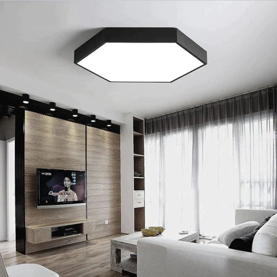 Luminaires Modern Led Ceiling Light For Living Room Bedroom Black&amp;White Simple Mounted Home Lamps