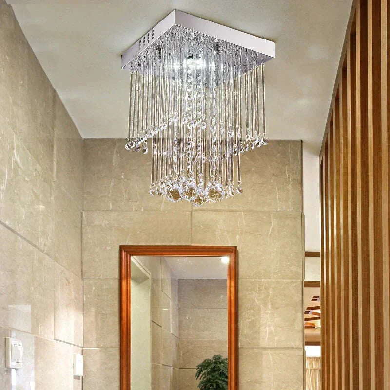 Modern Crystal Led Pendant Light Fixture For Indoor Lamp Lamparas De Techo Surface Mounting Bedroom