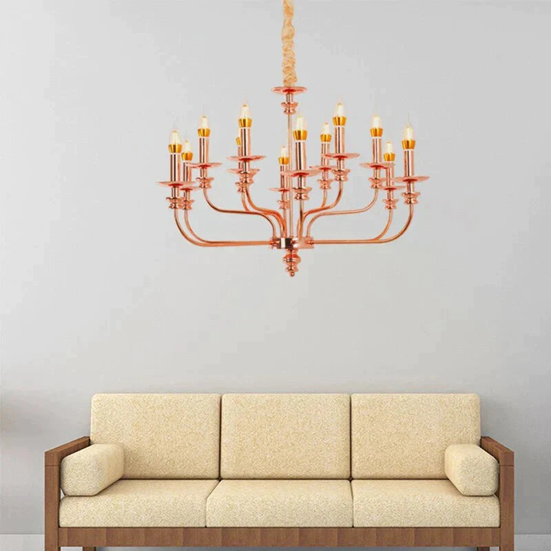 Vintage Modern Candle Pendant Light Led E14 Europe Industrial Simple Hanging Lamp For Living Room
