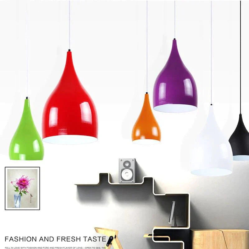 Nordic Minimalist Creative Personality Art Color Single Head Chandelier Postmodern Aluminum