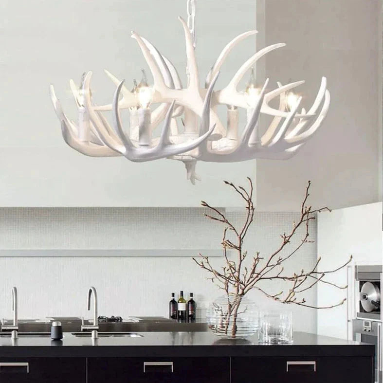 Antler Chandelier Lamp Vintage Loft Pendant Light Creative Hanging For Cafe Parlor Bedroom Hall
