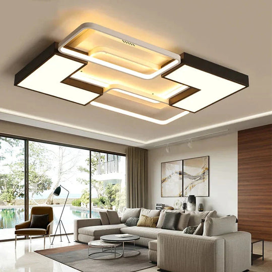 Modern Led Ceiling Light For Living Room Bedroom Dining Fixtures Led Rectangle Lamp Luminaires Home