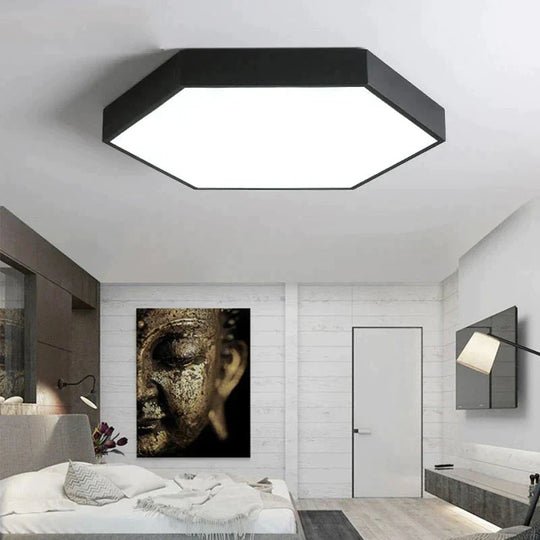 Luminaires Modern Led Ceiling Light For Living Room Bedroom Black&amp;White Simple Mounted Home Lamps