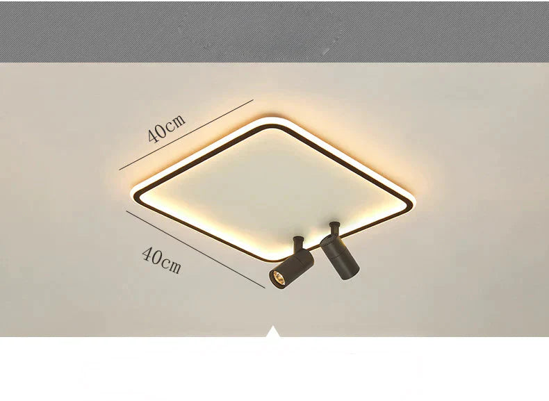 Simple Living Room Lamp Led Ceiling Modern Nordic Square Dining Main Light In The Bedroom Black /