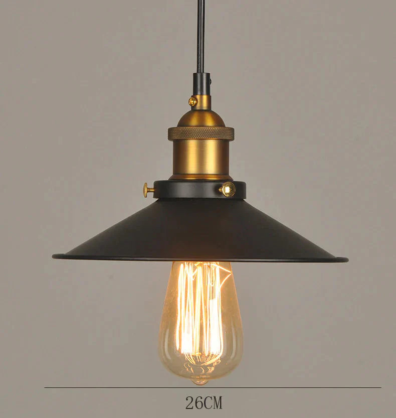 Northern European And American Style Rural Retro Industrial Bar Light Bulb Restaurant Small Black