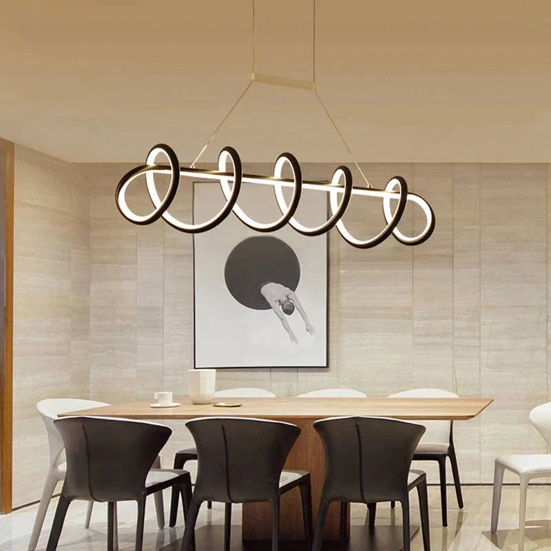 Black&amp;White Modern Led Pendant Light For Living Room Dining Kitchen Ceiling Mounted Lamp Led Lamp