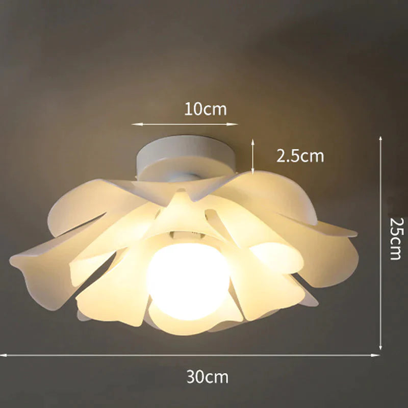 Simple Modern Flower Bedroom Ceiling Lamp Creative Corridor Cloakroom Balcony White / Warm Light