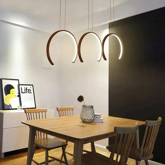 Aluminum Modern Led Pendant Light White/Coffee Led Lamp For Dining Room Living Bedroom Lighting