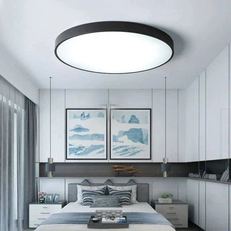 Metal Modern Led Ceiling Light Black&amp;White Simple Chandelier Lamp For Living Room Bedroom Dining