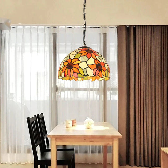 Art Deco Pastoral Modern Glass Pendant Light Led E27 Europe Vintage Hanging Lamp For Living Room