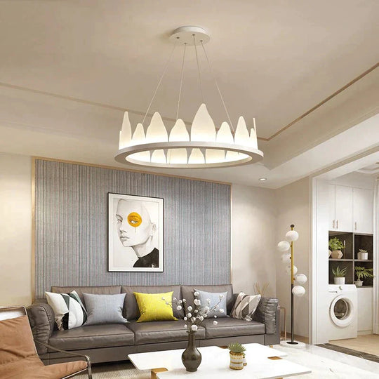 White New Design Round Pendant Lights 36W For Living Room Dining Aluminum Lamp Body Fixtures Deco