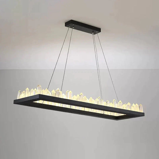 Crystal Round/Rectangle Chandelier Pendant Light
