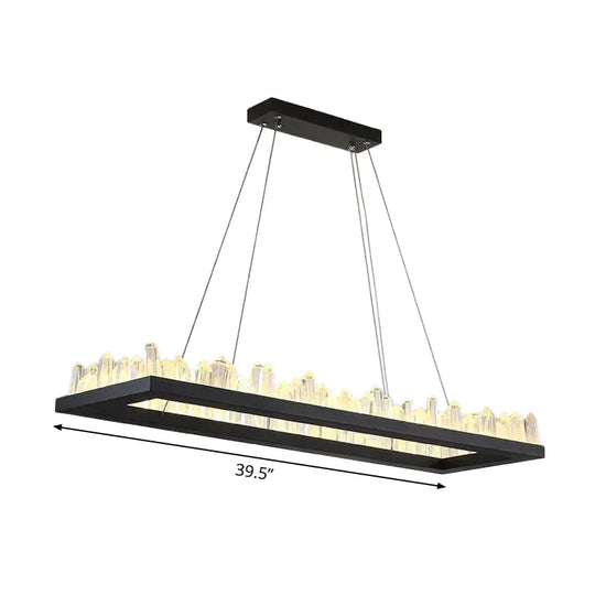 Crystal Round/Rectangle Chandelier Pendant Light